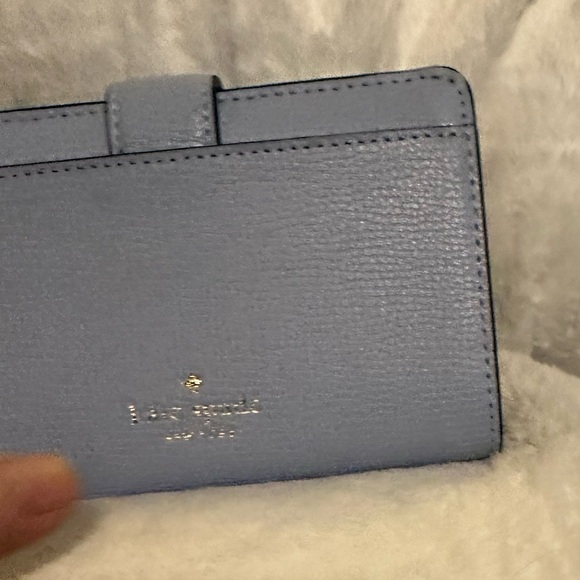 kate spade Periwinkle Textured Wallet with Gold Turn-Lock - Picture 2 of 10